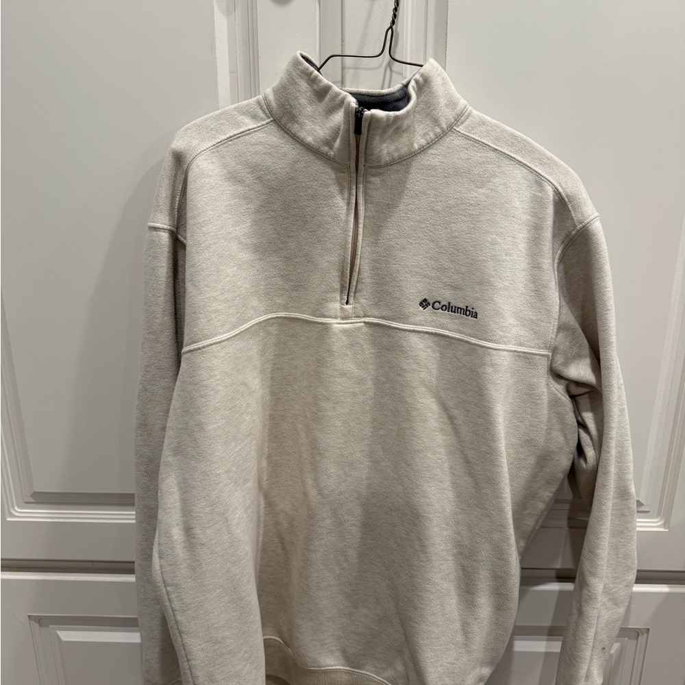 Columbia Men's Zip-Up Sweater in Cream